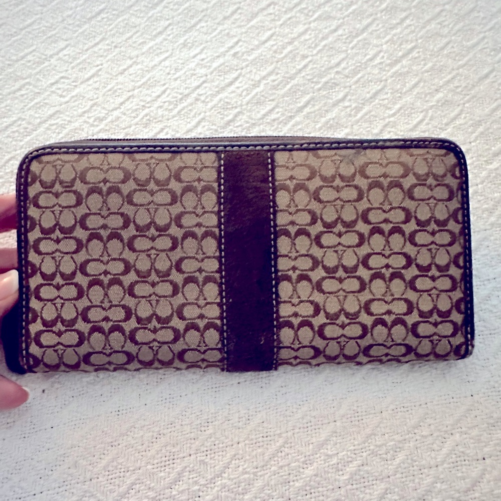 Coach zippered wallet